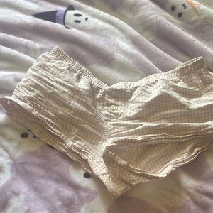 Brandy Melville Light Pink Gingham Shorts